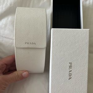 Eyeglass case and box for Prada optical or sunglasses.